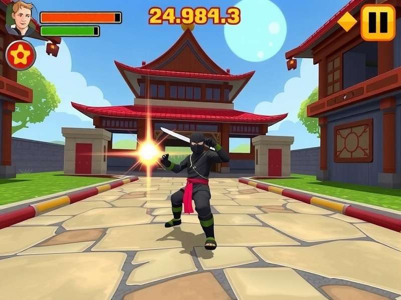 Nagpur Ninja Smash in action Nagpur Ninja Smash game screenshot showing a ninja character in action